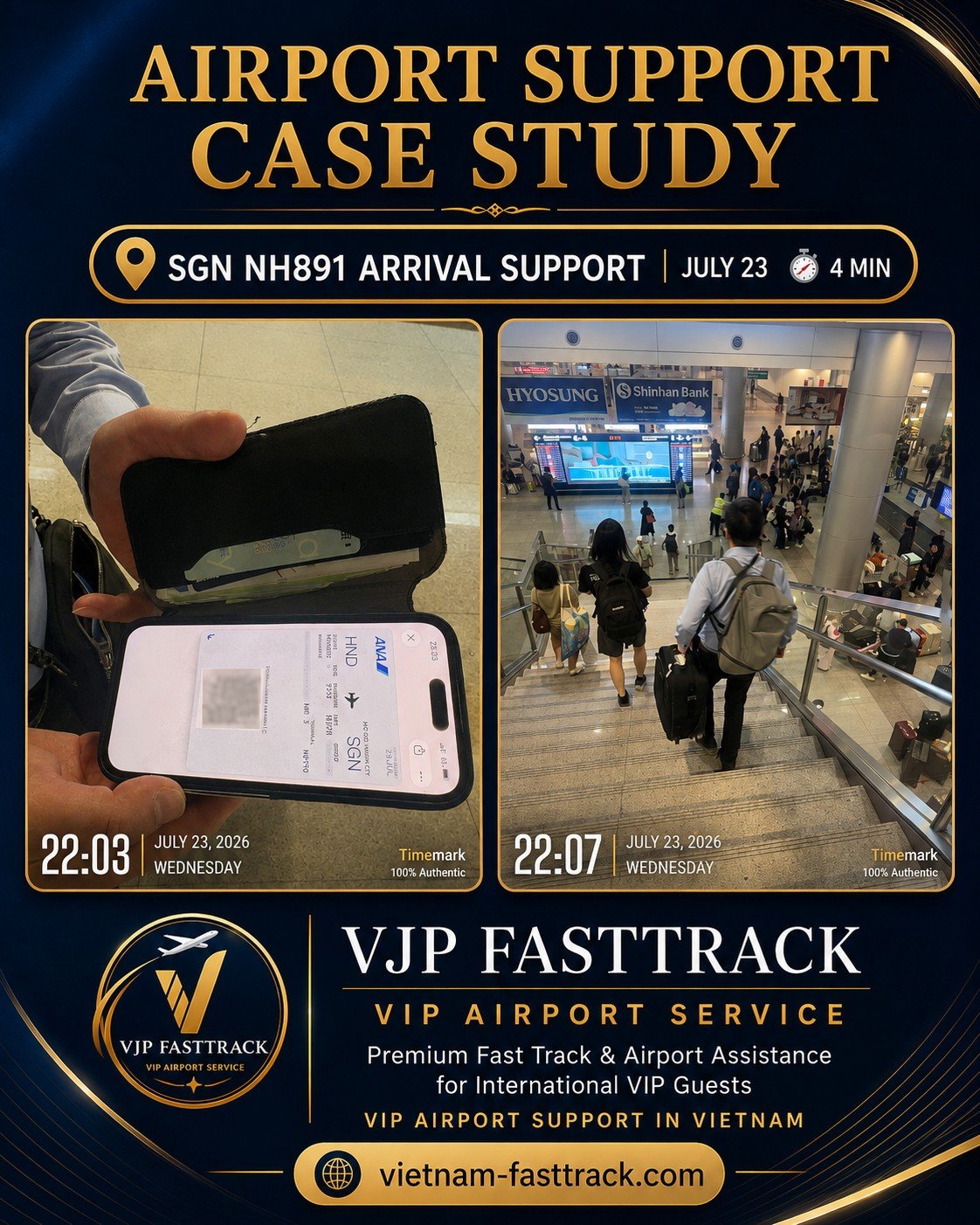 Hỗ trợ Fast Track nhập cảnh sân bay Tân Sơn Nhất