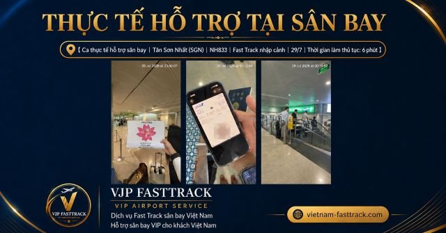 NH833 | Case Fast Track nhập cảnh Sân bay Tân Sơn Nhất